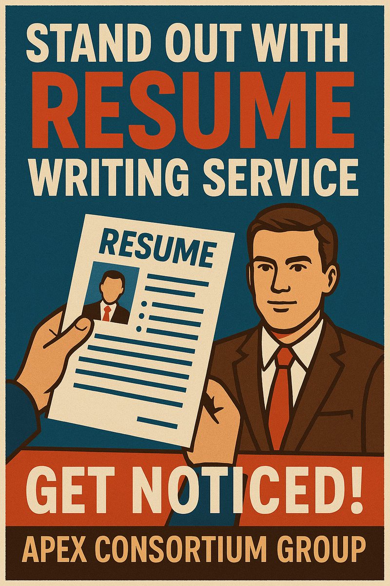 officialmrwhite's tweet photo. Tired of Sending Resumes with No Response? Let’s Change That—Fast.

At Apex Consortium Group, we don’t just write resumes — we build powerful, job-winning personal brands that make hiring managers take notice.
 https://t.co/iKLPDcasTo https://t.co/aYFUbAvmyM