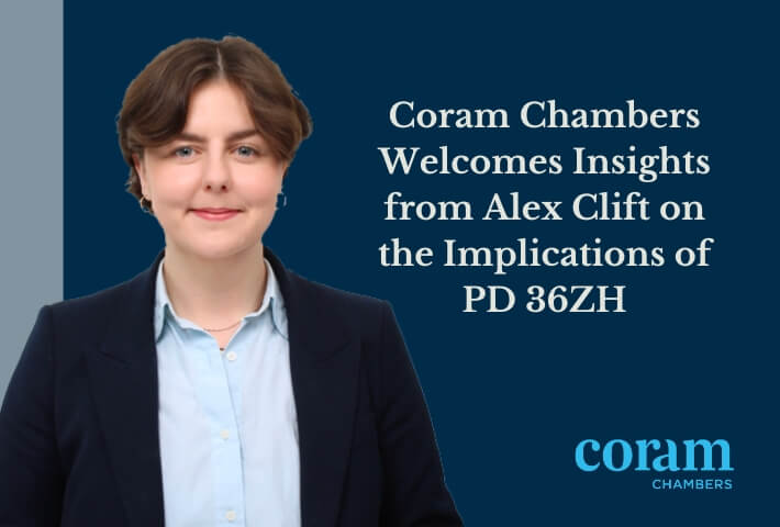 Pupil Barrister Alex Clift from Coram Chambers has published an article in Family Law Week, where she discusses the motivations behind the Pilot and the procedural changes in the commencement of the PD 36ZH Pilot Scheme

Read here: tinyurl.com/ykhknwz8

#financialremedy