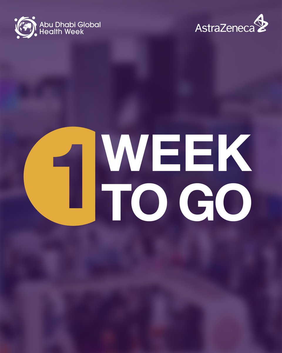 AstraZenecaGulf's tweet photo. 1 week to go until #ADGHW2025!

We’re excited to join leaders, innovators, and policymakers in Abu Dhabi to explore healthcare innovation and advance towards a future of equitable access and improved health outcomes for people, society, and the planet.

@ADGHWTweets https://t.co/ACpVnM5euT
