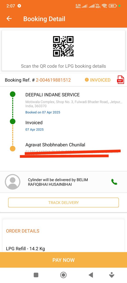 HarsshadAgravat's tweet photo. @HardeepSPuri 

Please can you share why lpg cylinder charged RS 50 extra even though it was order on 7th April 2025, and rate hike was to be implemented from 8th April 12 am

Looting and fooling people is a big scam

@aidoahd @jagograhakjago @consumerCOMPLNS https://t.co/DVgawPP0d3