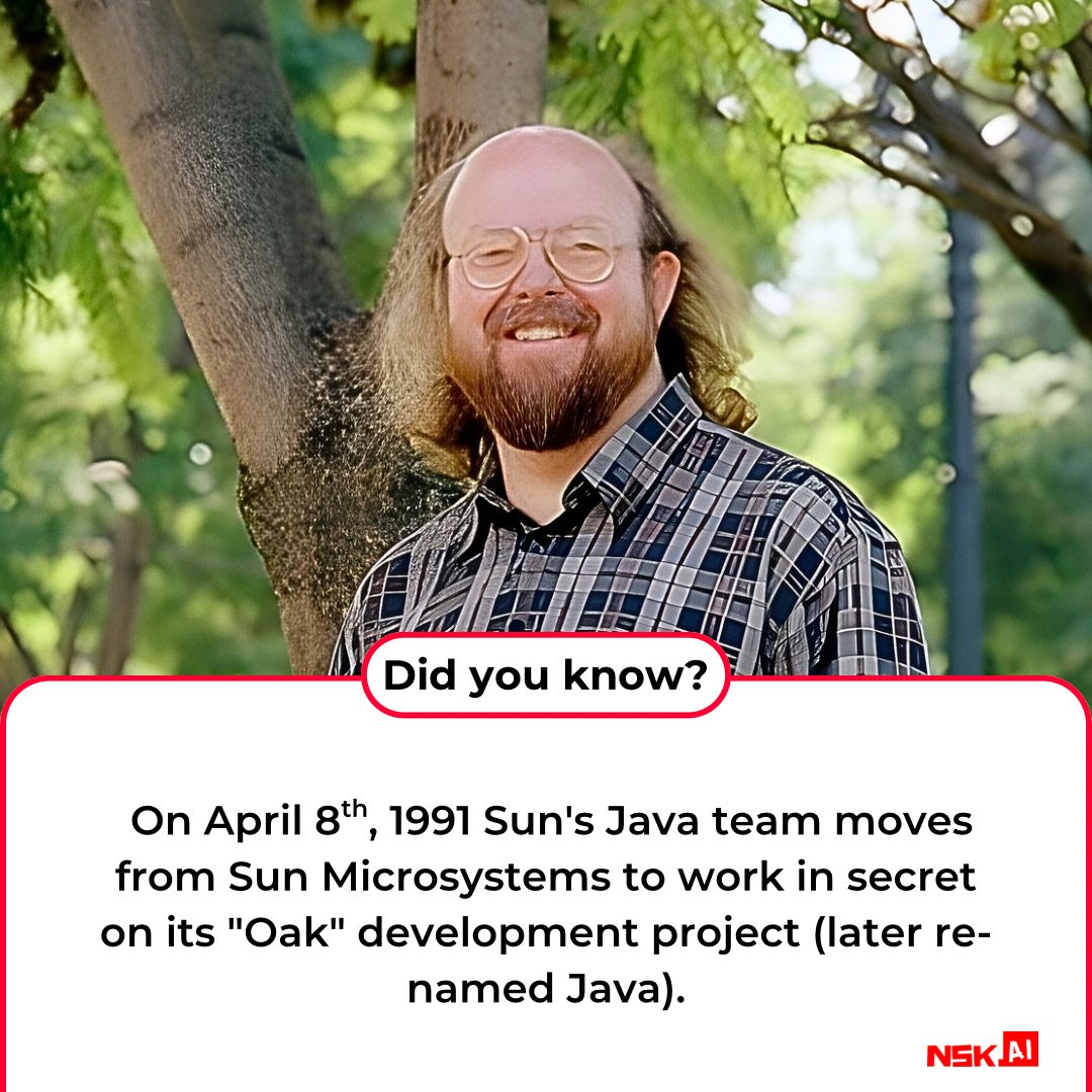 NskAiCommunity's tweet image. Before it was Java, it was Oak.
On this day in 1991, Sun's devs went stealth mode—and changed software forever.
At NSKAI, we build on these legends to craft tomorrow's intelligence.
Be part of the future.
Source: computerhistory.org
#AIInnovation #JavaHistory #nskai