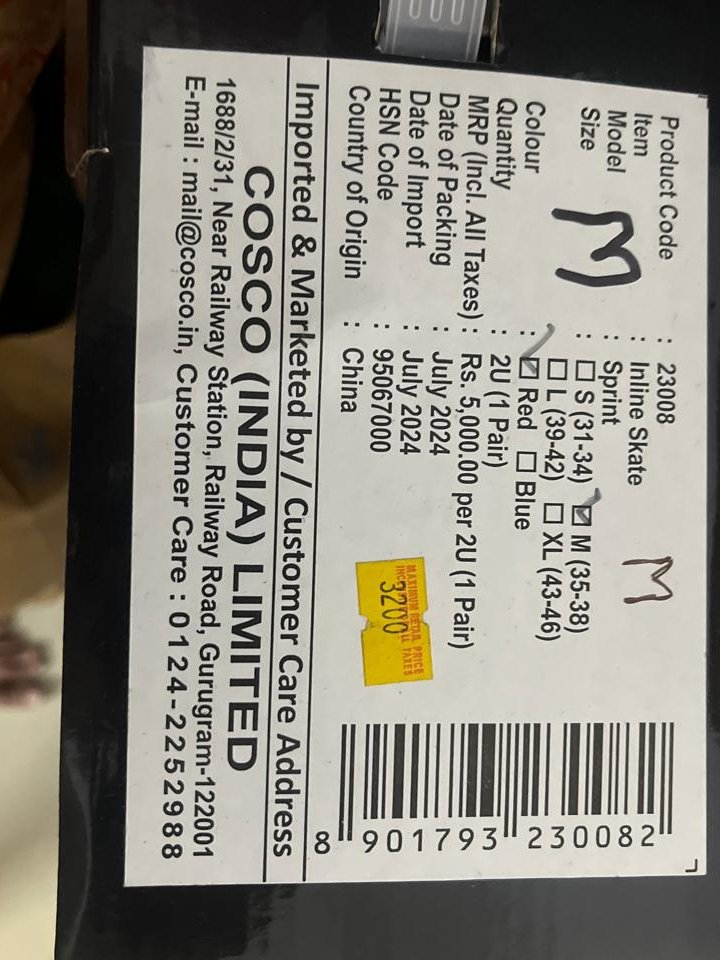 Bikash_Jain's tweet photo. @CoscoIndia I have Cosco inline 23008 Sprint Skates. Can I convert them to quad? Please confirm, if I can. also, where can I get this done. I had other @Decathlon skates, which I converted into Quad. Need help. https://t.co/kVwPwjqEmH