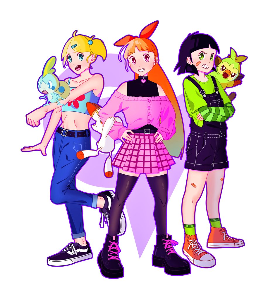p_vers00's tweet photo. Well fanart de Supernenas x Pokémon acabadu. Se ha hecho lo que se ha podido, espero que os guste, estaba living dibujándoloo

#powerpuffgirls #supernenas #buttercup #cactus #bellota #blossom #petalo #bombon #bubble #burbuja #pokemon #scorbunny #grookey #sobble #fanart #crossover https://t.co/iPQDgAG0Gm