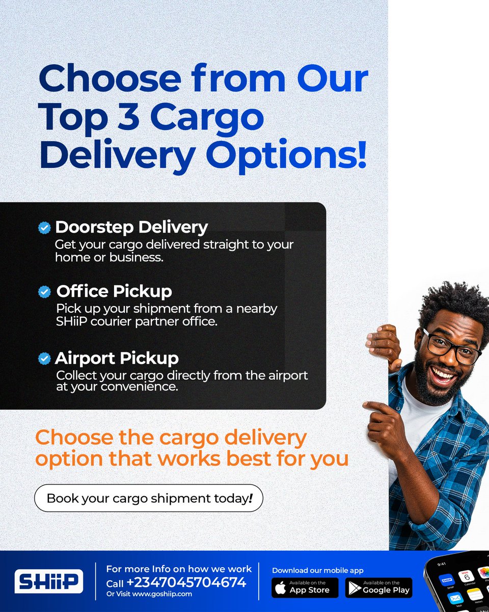 We know that convenience matters when it comes to receiving your cargo. That’s why SHiiP offers three flexible delivery options to suit your needs, whether you want your shipment delivered right to your door or prefer to pick it up yourself.