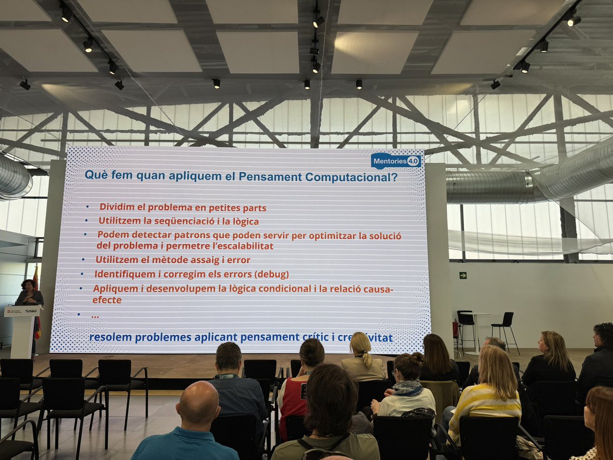 El <a href="/SECerdanyola/">Servei Educatiu Cerdanyola del Vallès SEVOC V</a>  present a la Jornada de pensament computacional.
“El pensament computacional és un procés de pensament transversal”
<a href="/educaciocat/">Educació</a> @mentories4.0 <a href="/educaciovoc/">Serveis Territorials Vallès Occidental</a> <a href="/Cerdanyola/">Cerdanyola</a>