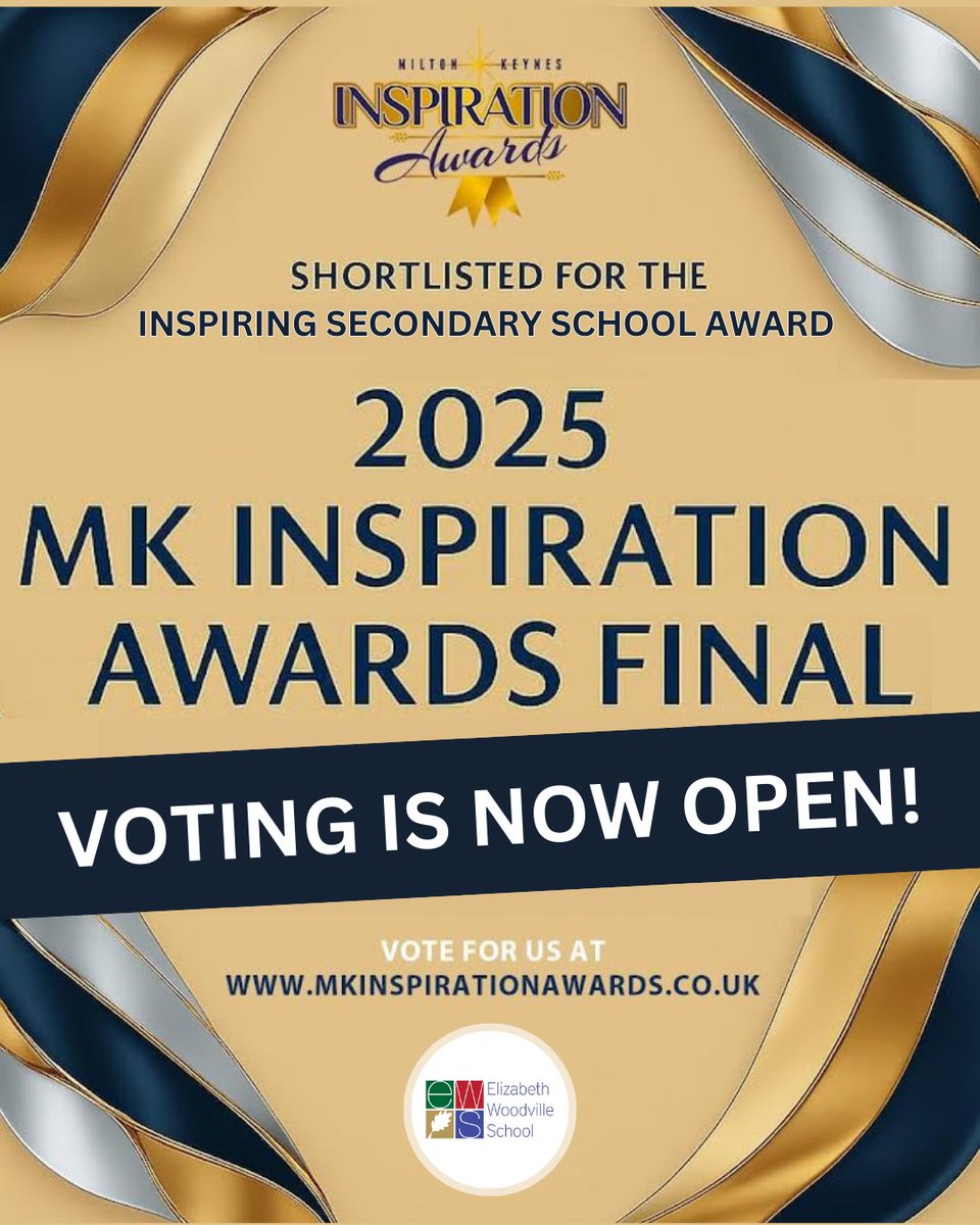 EWSacademy_'s tweet photo. 🌟 Vote for Us! – Inspiring Secondary School at the MK Inspiration Awards 2025 🌟

We’re proud to announce that EWS Deanshanger has been shortlisted for the Inspiring Secondary School for Education award at the MK Inspiration Awards 2025! 🎉

🔗 https://t.co/4Vf1pASIKC https://t.co/QK4hu5Vgxs