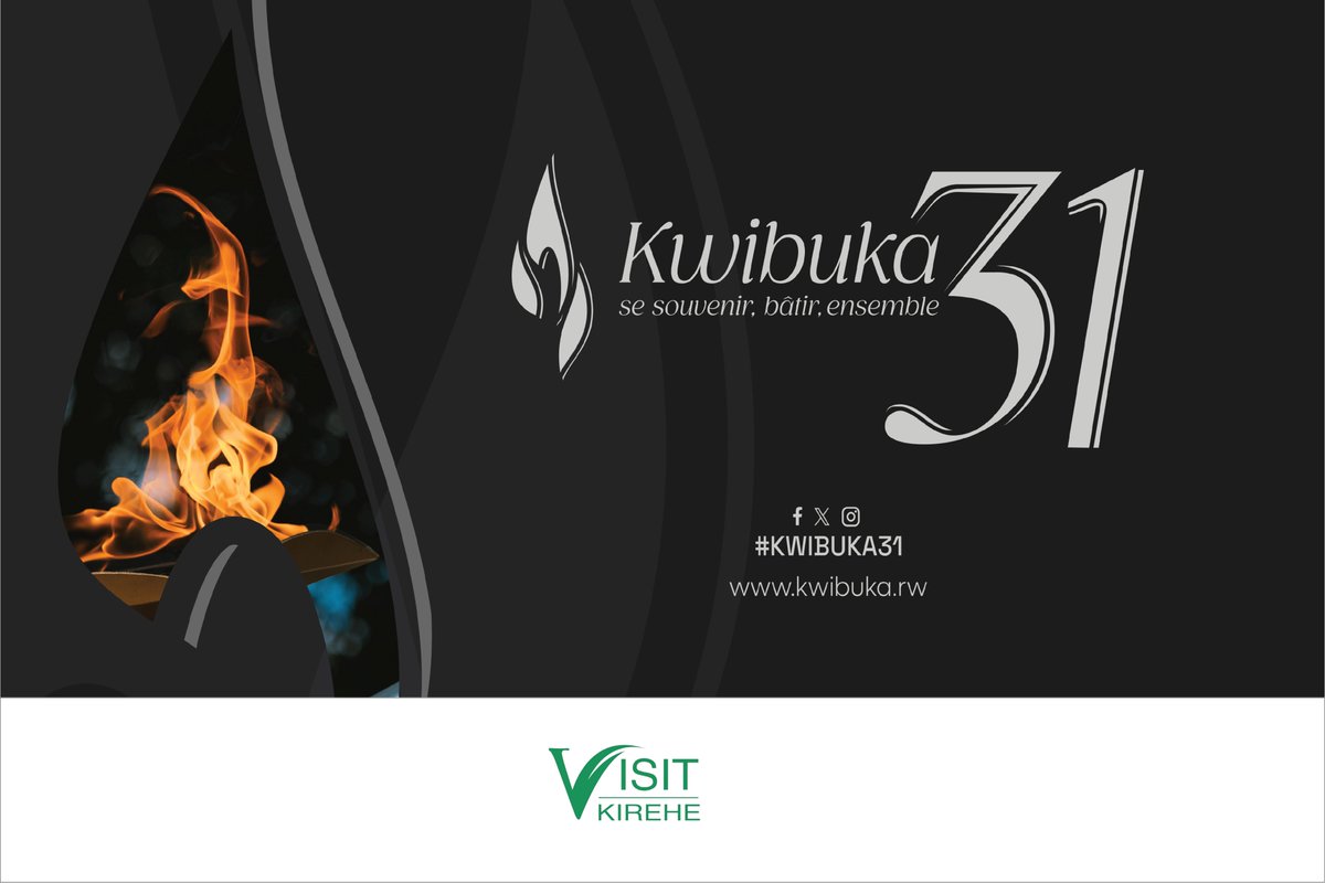 #Kwibuka31
"Dear Youth, we carry the responsibility of remembrance and the power to shape Rwanda’s brighter future. As we commemorate the 1994 Genocide against the Tutsi, let us learn from our history, stand with survivors, and reject all forms of Genocide Ideology.