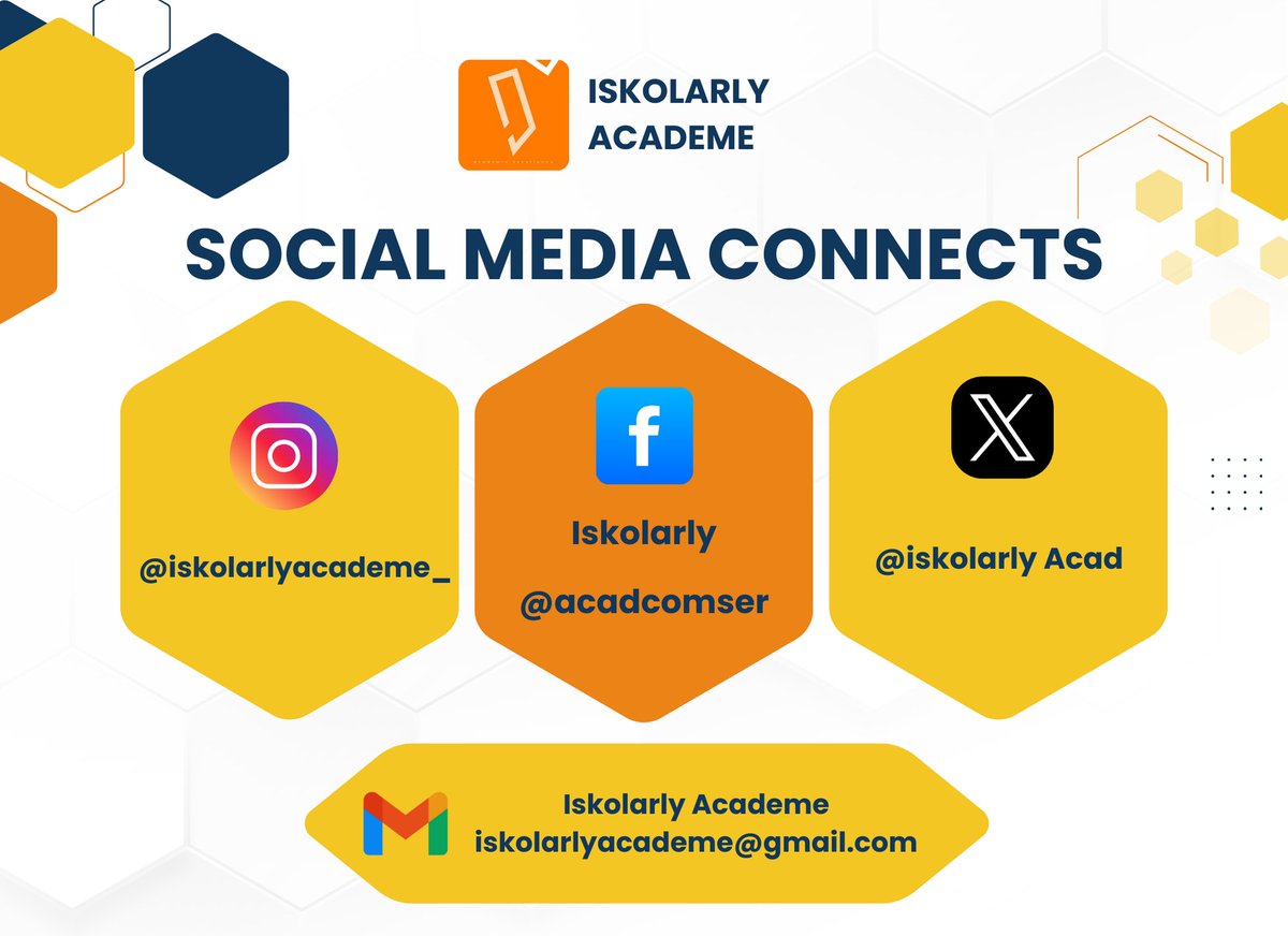 Connect with Us Online!
Stay updated, send inquiries, or view our work.

✨You can reach us through our social media accounts!

Let’s make your academic life easier, one message away. 💬📚
#IskolarlyAcademe #AcademicSupport #ConnectWithUs