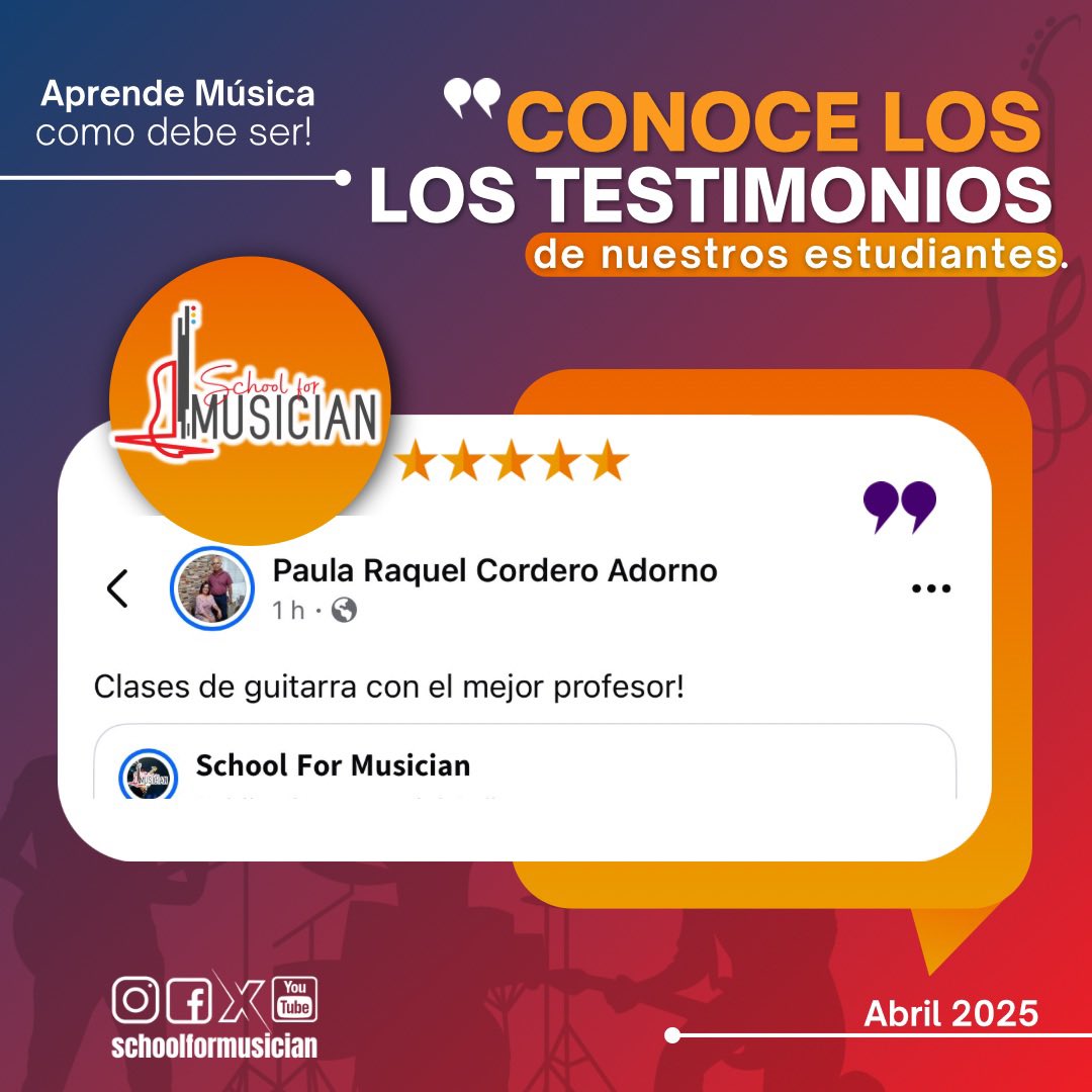 SchoolMusician's tweet photo. 🌟 **¿Qué piensan nuestros estudiantes?** 🌟

Estamos emocionados de compartir sus historias y experiencias. ¡Descubre cómo nuestra comunidad está creciendo y aprendiendo juntos! 🎓✨ No te lo pierdas. 

#Testimonios #Educación
#escuelademusica https://t.co/weiYl4CeQc