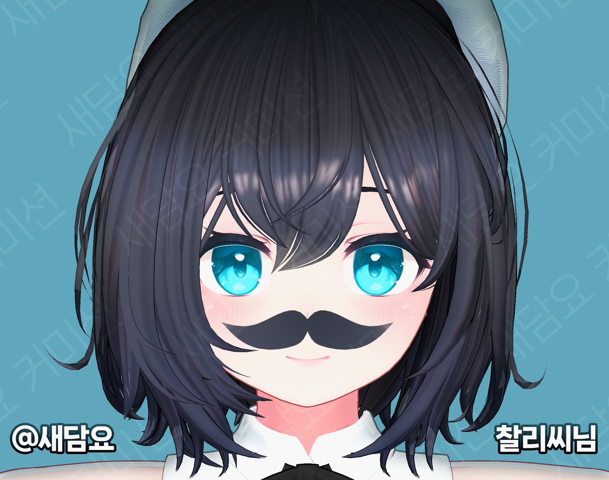 SaedamYo's tweet image. SOOP 버튜버 찰리씨님의 아바타 리텍스쳐링 작업했습니다💙

 얼굴 아이래쉬, 눈동자 오리지널 텍스쳐 제작등의 전 텍스쳐 작업했습니다!📷

#버튜버 #커미션 #Commission #Vtuber #리텍스쳐 #커미션오픈