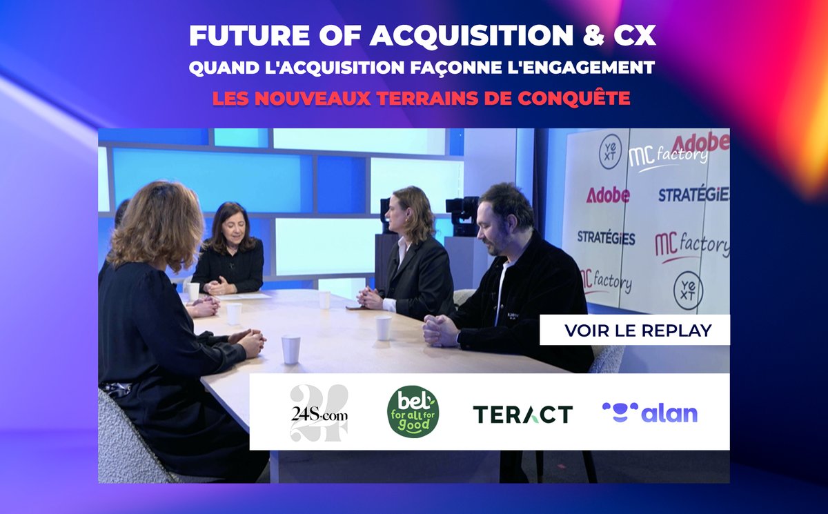 MC_Factory's tweet photo. [📢WebTV] #Acquisition #Brandformance #CX…

Comment performer sans renier son ADN de marque ?

👉 @24S_official @belcorporate @avec_alan #Teract (#Jardiland #GammVert) partagent leurs convictions & modèles

📌 Le #replay 👉 https://t.co/47kZ68fmKS

#MCFactory_TV @Strategies @Adobe @yext