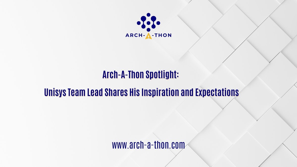 Arch_A_Thon's tweet photo. Why did a top tech leader join Arch-A-Thon 2025?

Hear it straight from Mr. Adarsh from @unisys, as he reveals what inspired him to be part of India’s first and only hackathon for software architects: https://t.co/MqmH5A6CCz

Register- https://t.co/5jbHXmatwO

#Archathon2025 https://t.co/54zlETezLv
