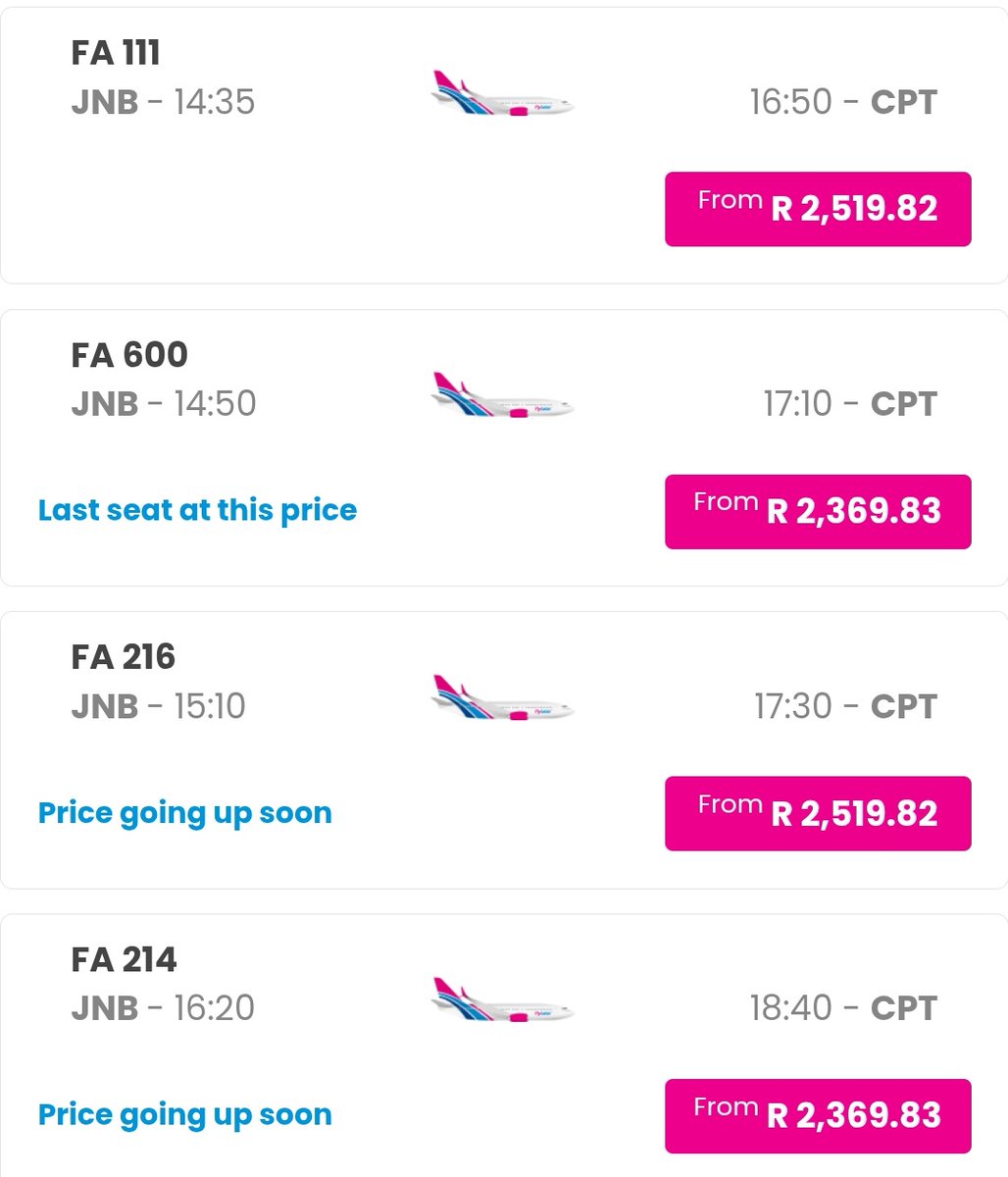 ByronBallie's tweet photo. @FlySafair why do I get a different price when I login?

So my discount make the price go up? https://t.co/3YOXJJnvba