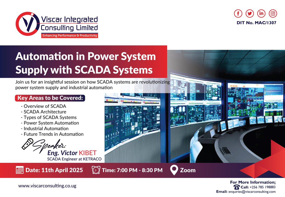 ViscarUg's tweet photo. Are you an #Engineer, #PowerSystemOperator, #AutomationSpecialist, #ITProfessional, or an #IndustryLeader seeking to enhance your knowledge of SCADA systems &amp; their impact on modern power management?  

Don't miss out on this webinar. Click https://t.co/jryNtReyxi to register. https://t.co/llAMloTZ04