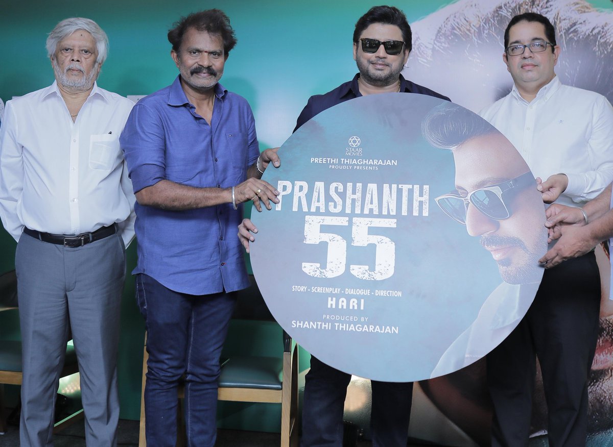 Master_23999's tweet photo. Exactly 2 years ago, I clicked a picture with this Man. A prominent filmmaker within the Kollywood industry who is known for his Fast paced screenplay. 

Super glad to entice that he is joining hands with our Top Star Prashanth @actorprashanth for #Prashanth55 #DirectorHari https://t.co/fGySUgz6RG