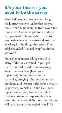 It's your thesis. Not the university's. Not your supervisor's. Yours. So you need to take control. Stop waiting.
