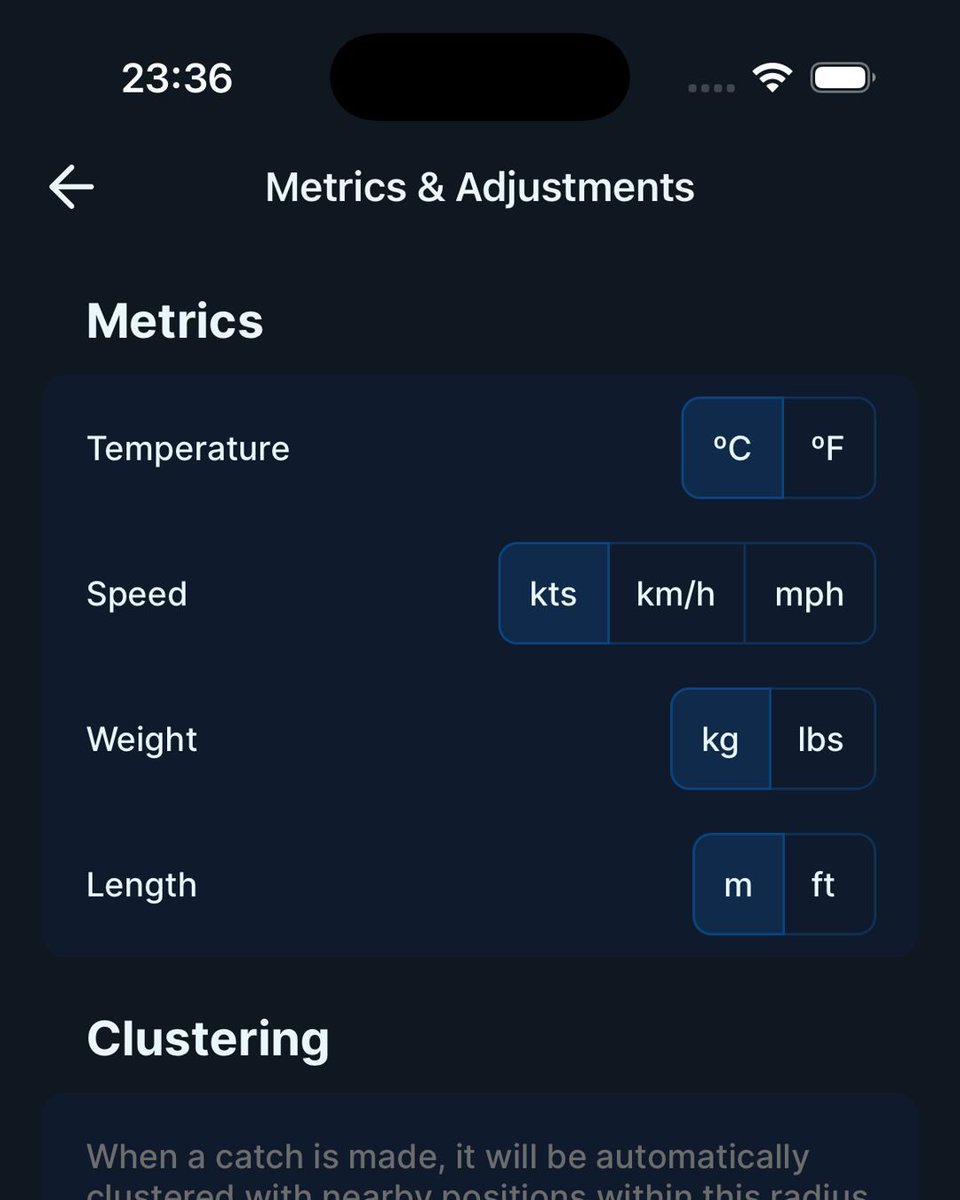 DMProjectsDev's tweet photo. 🌎 International Metric support ‼️
I think it's important to have metric settings in the app when working with weight, speed, temperature and so on. An international App should be #international!
#fishingApp #buildinpublic #indieDev https://t.co/zARWGnMYlh