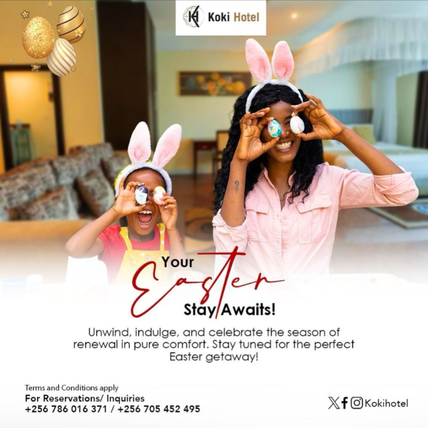 hotel_koki's tweet photo. Hop into Easter in style, the baskets of goodness are laid out for you to indulge, celebrate in pure comfort only @hotel_koki...
#Easter #Uganda #EasterBunny #easterbasket #EasterTheme #kampala https://t.co/JQapQXKFR1
