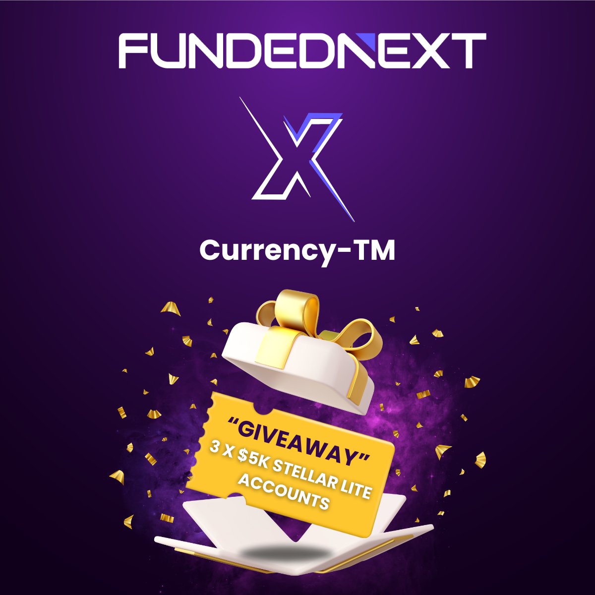Onlyonecurrency's tweet photo. 3 x $5k steller lite ACCOUNT GIVEAWAY 🎁

Follow @Onlyonecurrency / @FNpartnersocial /  @lex_consults 

Like and Retweet 
Sign up with my link : https://t.co/LR64AjmXiD and tag 3 friends to participate 

Winners to be announced after 48 hours 💫 https://t.co/TT8bfujGJ8