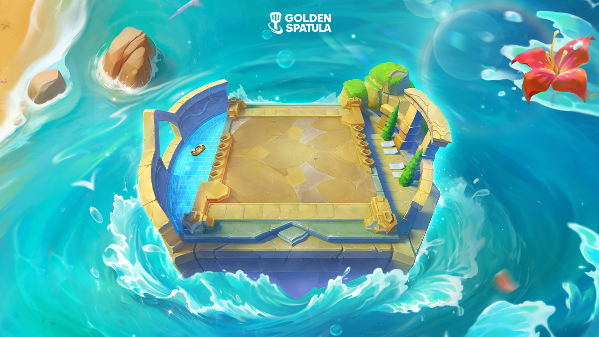 goldenspatula's tweet photo. 「Free to Get the Arena」:
Starting April 15, send Fortune mutually with your friends to accumulate Fortune.
When reaching 200 Fortune, you will get a free arena: Rock Dragon Baths!
#GoldenSpatula #CyberGS #GSNewSet #HackIntoGS #GSCyberSplash https://t.co/kseGznriHc