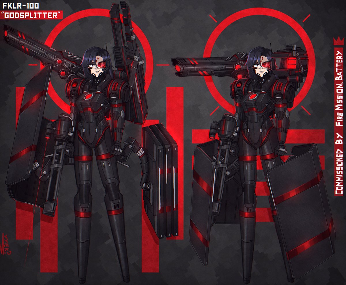 anonymousyyiek's tweet image. FKLR-100 &quot;Godsplitter&quot;
Commissioned by Fire Mission, Battery

#SIGNALIS #Signalisfanart #Signalisoc