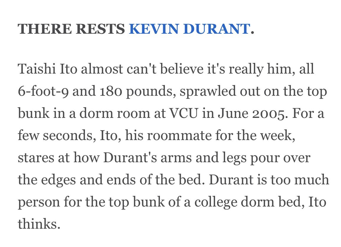 cappingcapper's tweet photo. shoutout to the ESPN article about KD that reads like the start of a yaoi boarding school AU https://t.co/cZ6w7K0Hat