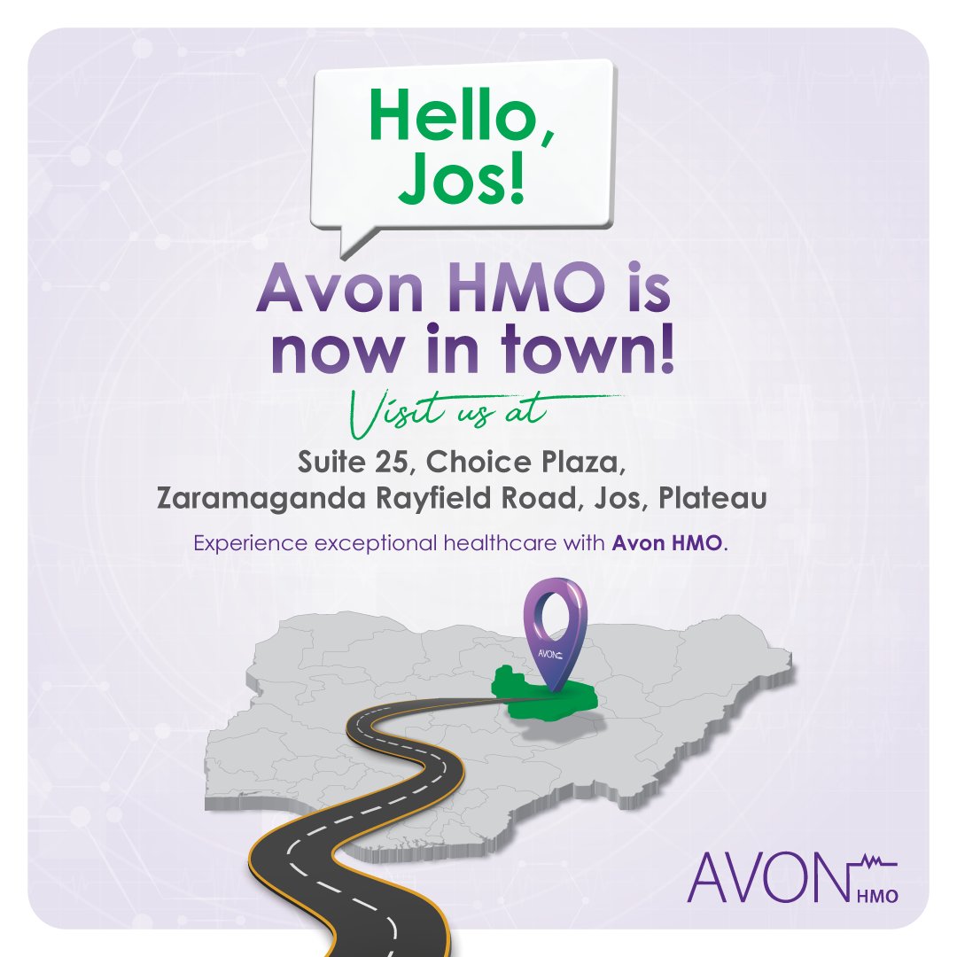 AVONHMO's tweet image. We’ve landed in Jos! Come say hi at our new office: Suite 25, Choice Plaza, Zaramaganda Rayfield Road.

#AvonHMO
#NewOffice
#HealthCareThatCares