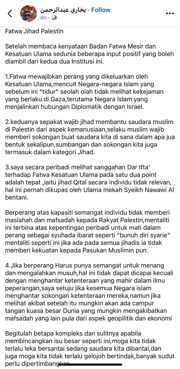 ikhramhusin's tweet photo. Jihad di Palestin
Tenang, Usah Gopoh &amp; Rujuk Yang Ahli ya 🤲🏻😔🇵🇸🇲🇾🌹 https://t.co/6UFVSY8hq0