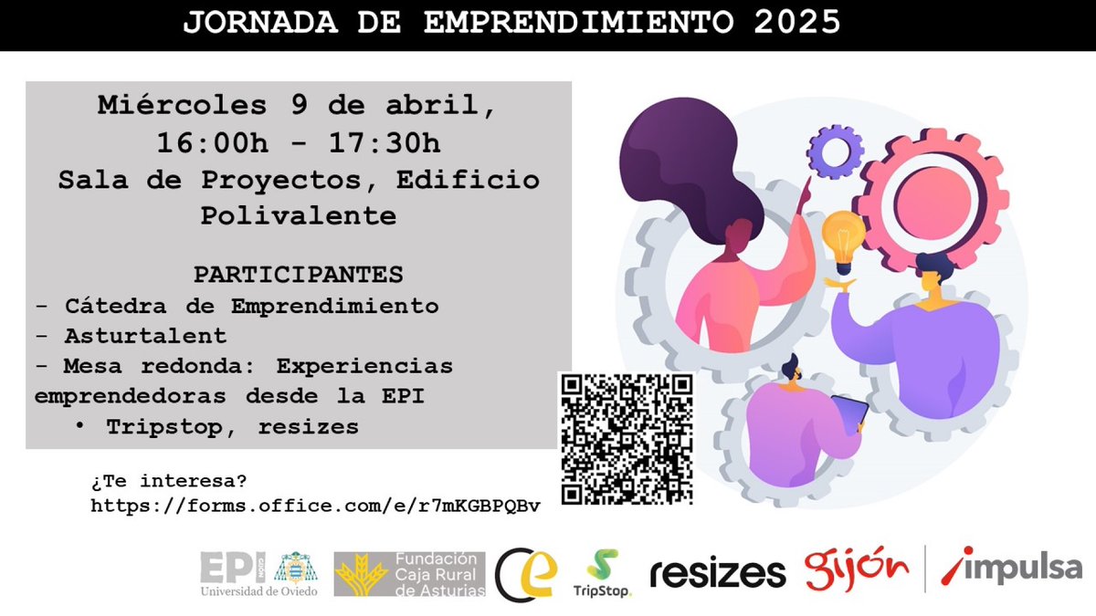 ⚙️ 𝐉𝐨𝐫𝐧𝐚𝐝𝐚 𝐝𝐞 𝐄𝐦𝐩𝐫𝐞𝐧𝐝𝐢𝐦𝐢𝐞𝐧𝐭𝐨

🔗 Inscripción: forms.office.com/e/r7mKGBPQBv

#Uniovi #epigijon