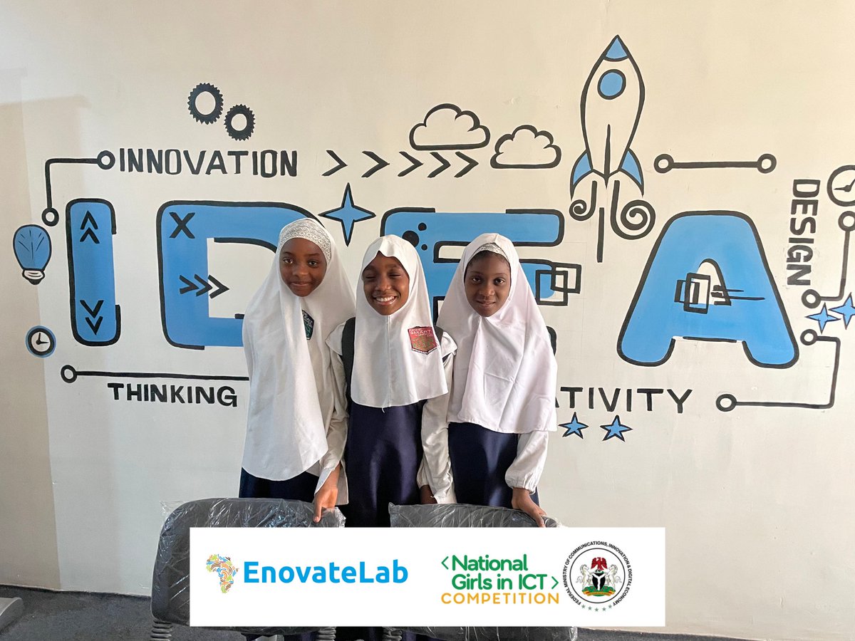 Enovatelab's tweet photo. We spent the past couple of weeks with our mentees from the National Girls in ICT Competition of the @fmocde They’re working on a revolutionary solution to support food and vegetable farming in their community and the country as a whole. It’s so inspiring to work with https://t.co/YJzocLc5Op