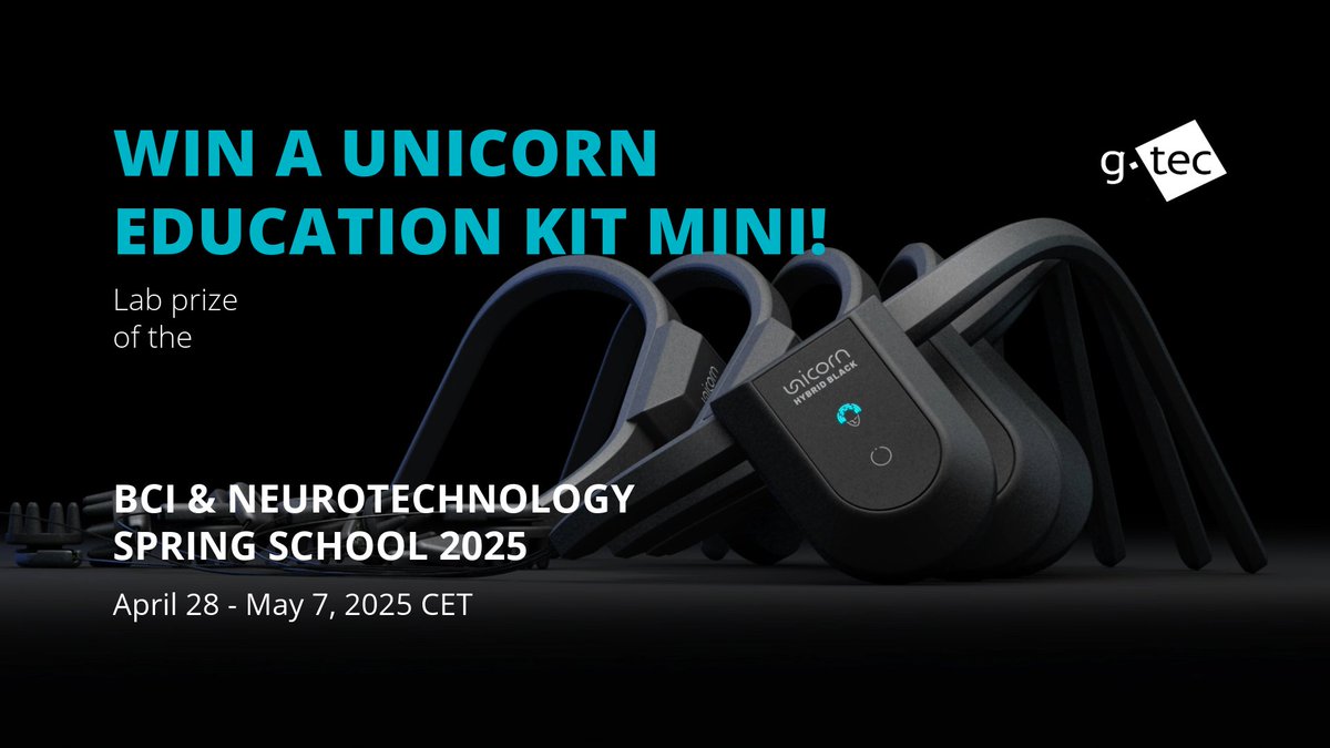 ChristophGuger's tweet photo. At our lab prize, the lab with the most participants at #SpringSchool2025 wins a FREE Unicorn Education Kit mini!

🦄 140+ hrs FREE education |  Earn 14 credits + cert!
👉 Email participant count to guger@gtec.at

https://t.co/mv6JmhHVJf https://t.co/F3BPvBkSGz