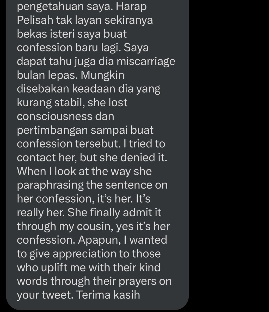 pelisahh's tweet photo. baru sedar i tak pernah post dm yang ex husband dia send kat i haritu https://t.co/FNinG4keK5