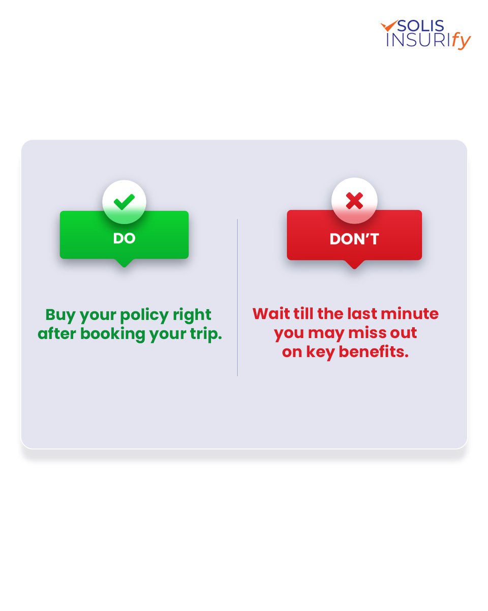 SolisInsurify's tweet photo. Travel plans ready? Don't forget insurance! Know the Do's &amp; Don’ts for stress-free coverage. Need help? Insurify can help!
#TravelSmart #TravelInsuranceTips #Insurify #InsuranceMadeEasy #DoAndDont #TripReady #TravelPeaceOfMind https://t.co/XOjgFt1ylA