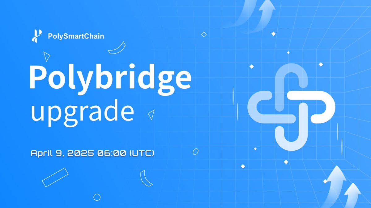 🚨【Upgrade Notification】

Dear users, Polybridge will undergo a system upgrade starting at 06:00 (UTC) on April 9th, with an estimated downtime of 2 hours. The service will resume at 08:00 (UTC).
Thank you for your understanding🫶.