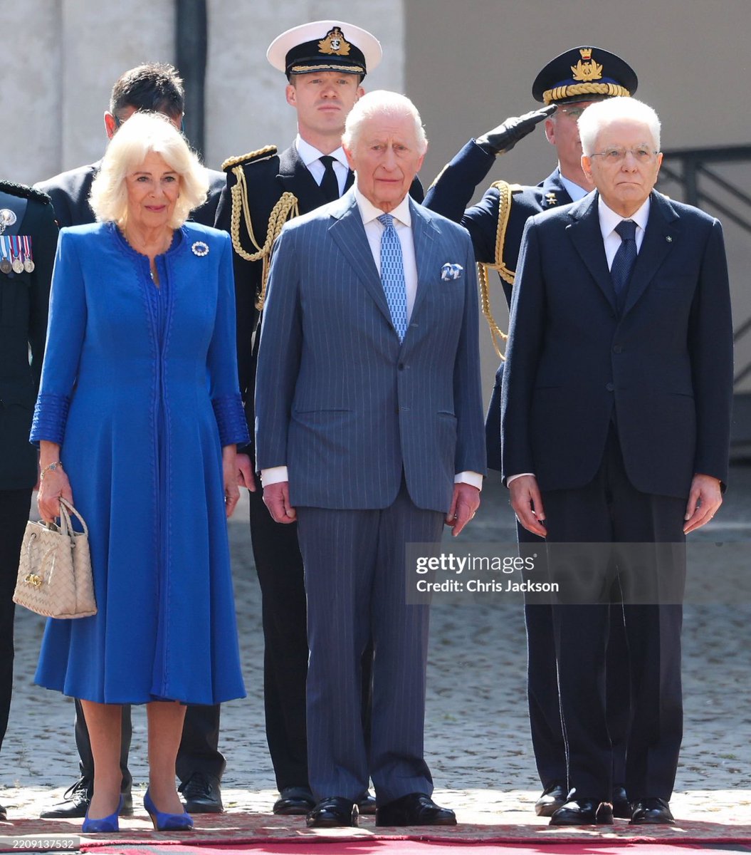 ChrisJack_Getty's tweet photo. Day one of #ItalyStateVisit and the King and Queen have arrived at the Quirinale in Rome 🇮🇹 https://t.co/ZT0E6gx7aC