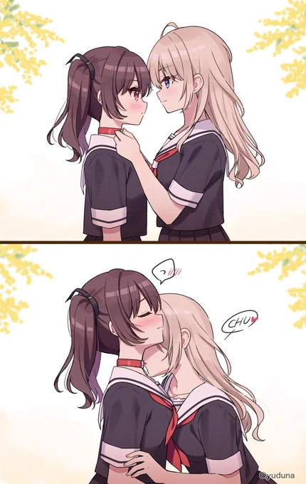 首輪付けの儀式
#創作百合 
#生徒会長と番犬 