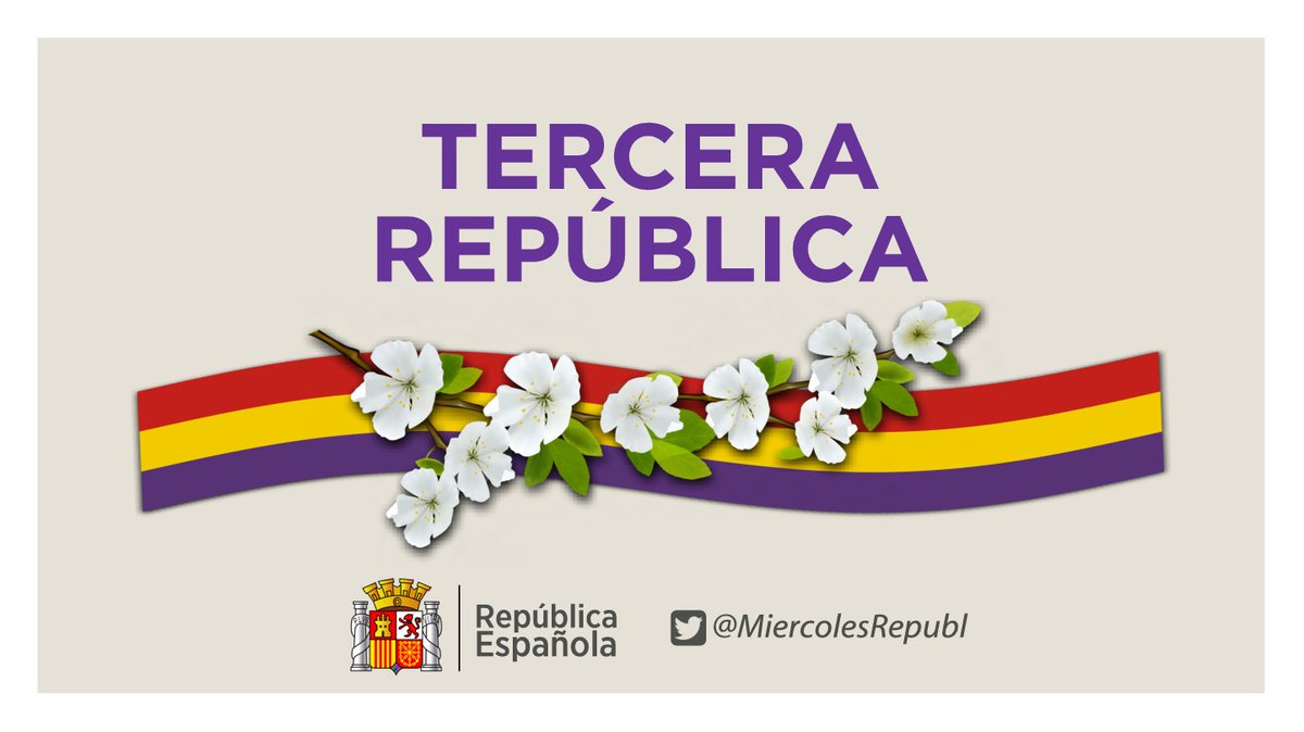 🌿🌿🌿 Diez razones para proclamar la III República Española. Manifiesto del colectivo «Miércoles Republicano» ❤️💛💜

👉 miercolesrepublicano.wordpress.com/2025/04/06/die… #ConLaIIIRepública