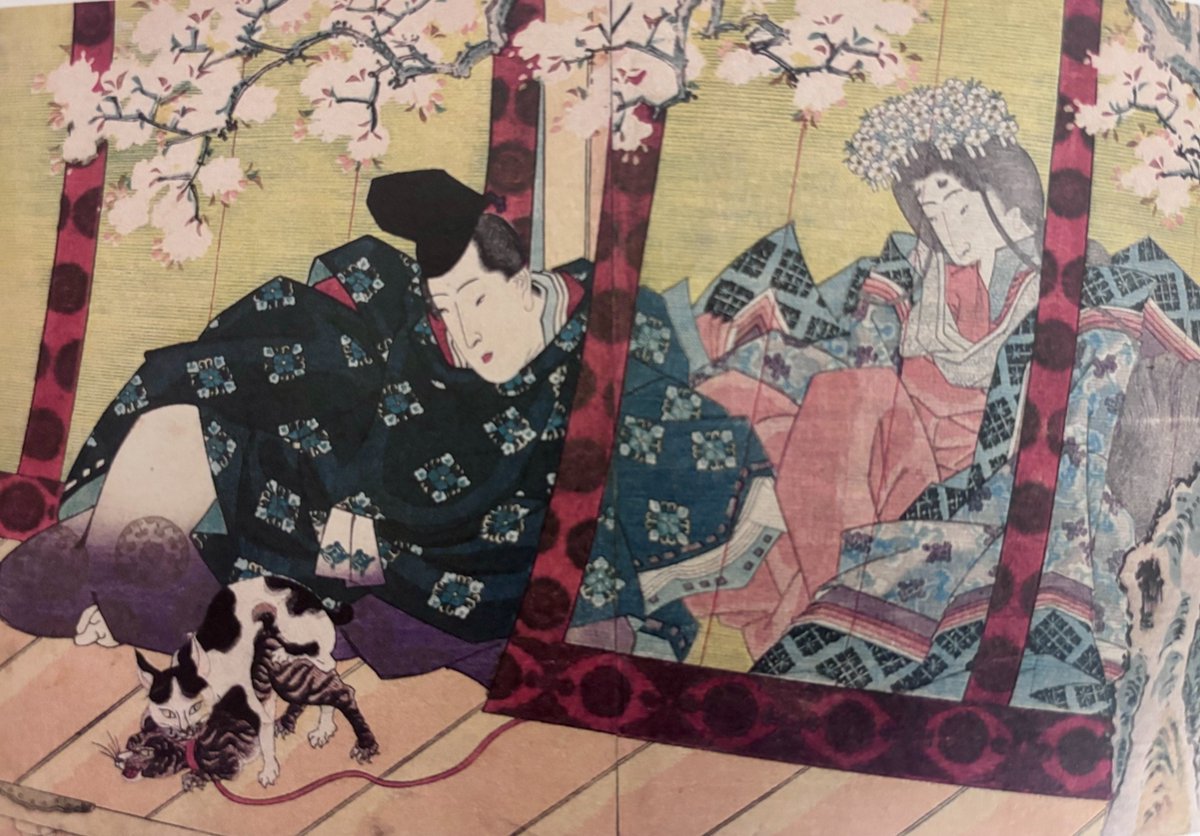春爛漫、展示作品でもお花見を。こちらは国貞のいわゆる「三源氏」と言