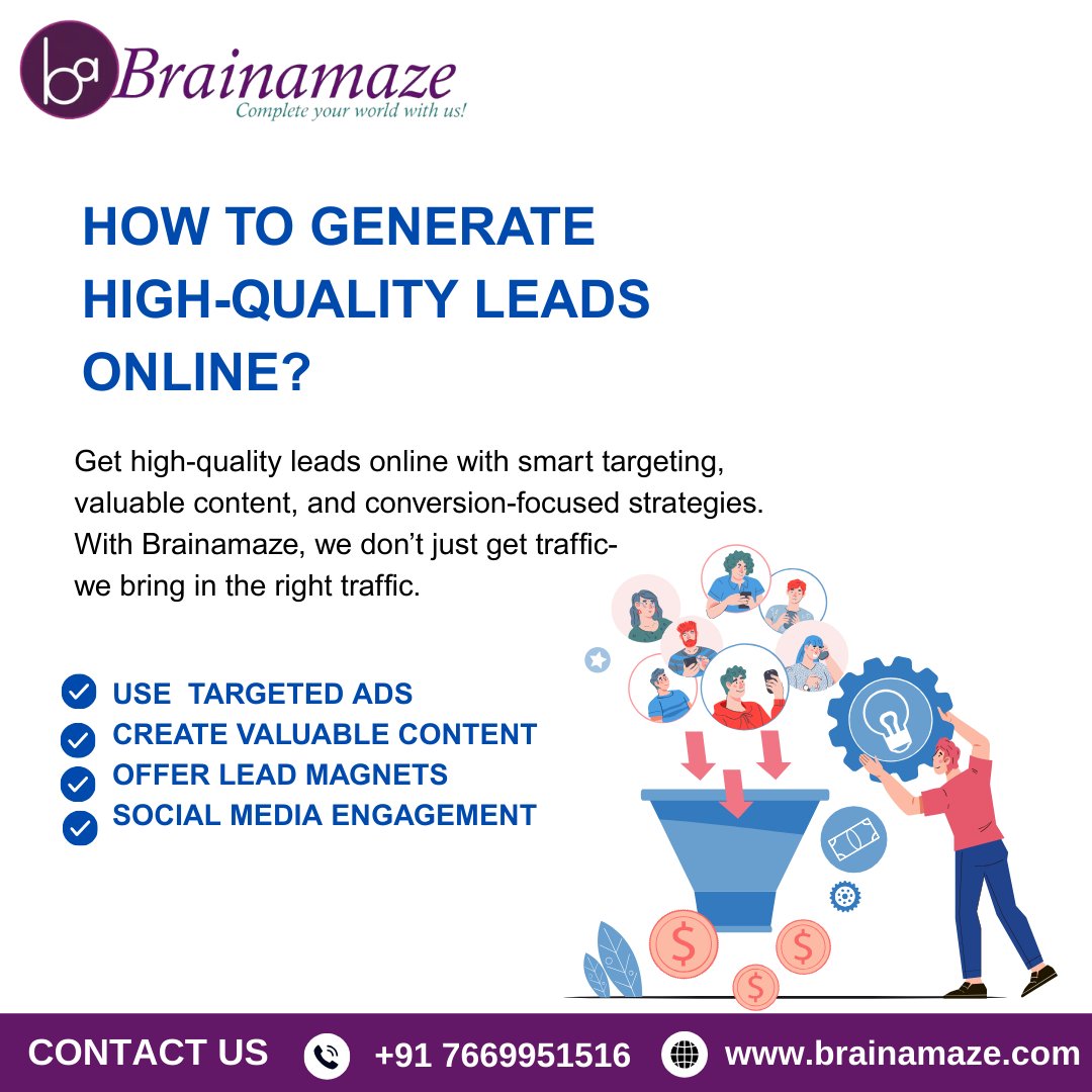 Brainamaze's tweet photo. Struggling to attract the right leads online?
Let’s change that. 📷
At Brainamaze, we focus on targeted strategies that don’t just bring traffic—they bring the right traffic. 
.
Our Website: https://t.co/ntzrva1Tpb
Mail : sales@brainamaze.com

#Brainamaze #leadgenerationtips https://t.co/GcmxWRPH0E