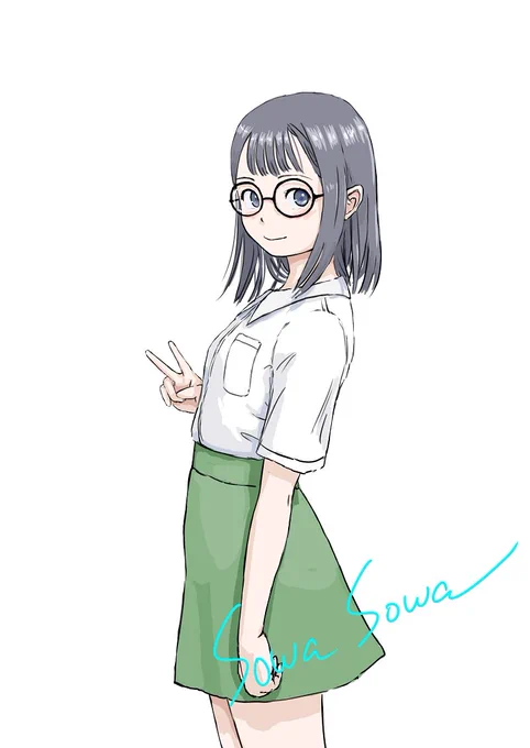 『黒ぶち丸眼鏡さん』 
