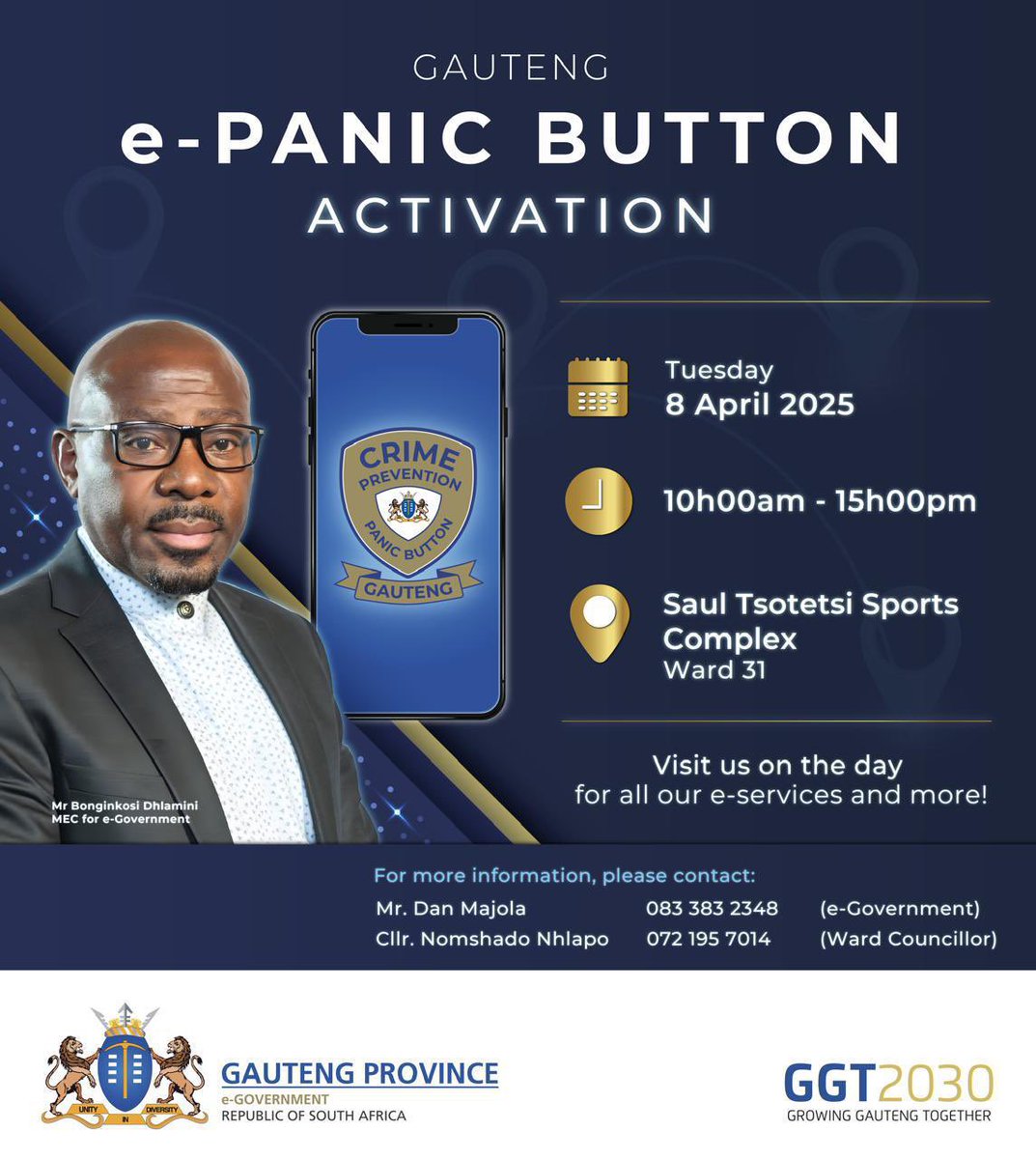 Phezukwabo_'s tweet photo. 📍if you’re nearby and want to find out more , swing by and join Gauteng e-Government and maybe they can help you download the best safety app 😉!!
Let’s get you set up with the ePanic Button App
📱 #GautengEGov #ePanicButton #StaySafe #Southafrica https://t.co/lBxTexgpYc