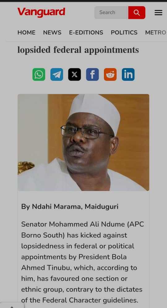 Senator Ndume tweet media
