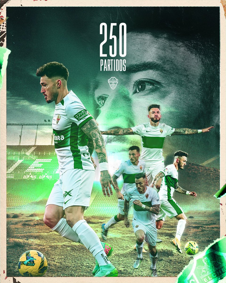 elchecf's tweet photo. 💚 𝗟𝗘𝗬𝗘𝗡𝗗𝗔 𝗗𝗘𝗟 𝗘𝗟𝗖𝗛𝗘 𝗖𝗙 🤍

Josan Ferrández se ha convertido en el duodécimo futbolista con más partidos en la historia del Club. https://t.co/YgvaoxJ9yF