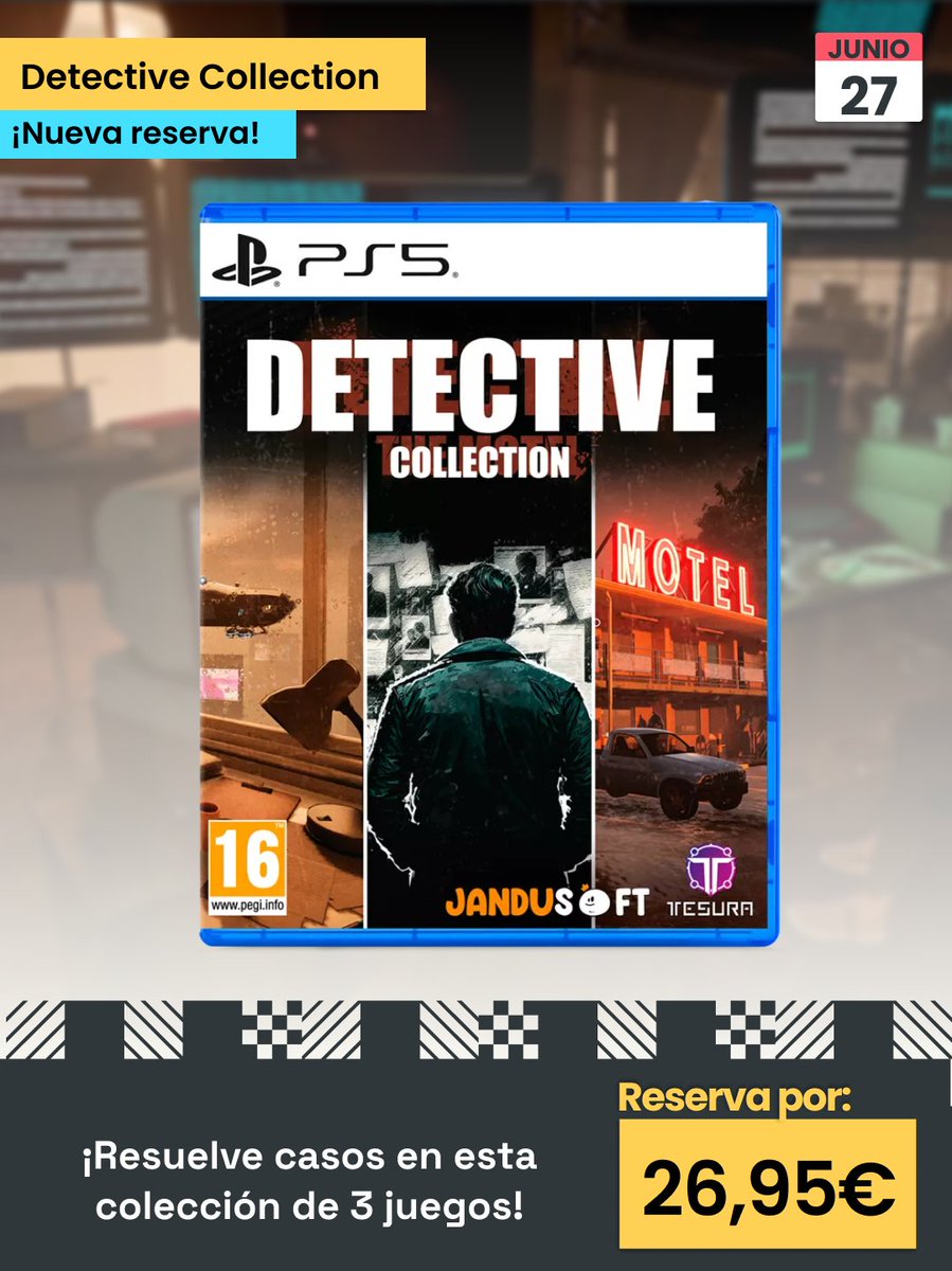 xtralife_es's tweet photo. Conviértete en un detective experimentado y resuelve casos en esta colección de 3 juegos con #DetectiveCollection🕵️

Resérvalo por 26,95 € y haz uso de las pistas y de tu lógica para resolverlo🔍

https://t.co/X302qFGPGL

@TesuraGames https://t.co/AW153f0YNo