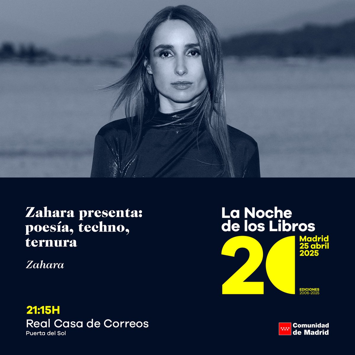 LaNochedelosLibros (@lanochelibros) on Twitter photo <a href="/BrunaHusky/">Rosa Montero</a> <a href="/Granvilas/">Manuel Vilas</a> <a href="/BernaGHarbour/">Berna González Harbour, escritora</a> <a href="/imartinrodrigo/">Inés Martín Rodrigo</a> <a href="/FdezMallo/">Agustín Fernández Mallo</a> <a href="/laura_fernandez/">Laura Fernández</a> 🌗 Y finalizaremos la noche con:
20.15 h
🔴 La literatura como una forma de observar el mundo
Con #OliviaLaing y #EdurnePortela
<a href="/esBritish/">British Council</a>
21.15 h
🔴 <a href="/zaharapop/">Zahara</a> presenta: poesía, techno, ternura
+Info:
c.madrid/lkcki13
#LaNochedelosLibros
#Los20deLNL <a href="/BrunaHusky/">Rosa Montero</a> <a href="/Granvilas/">Manuel Vilas</a> <a href="/BernaGHarbour/">Berna González Harbour, escritora</a> <a href="/imartinrodrigo/">Inés Martín Rodrigo</a> <a href="/FdezMallo/">Agustín Fernández Mallo</a> <a href="/laura_fernandez/">Laura Fernández</a> 🌗 Y finalizaremos la noche con:
20.15 h
🔴 La literatura como una forma de observar el mundo
Con #OliviaLaing y #EdurnePortela
<a href="/esBritish/">British Council</a>
21.15 h
🔴 <a href="/zaharapop/">Zahara</a> presenta: poesía, techno, ternura
+Info:
c.madrid/lkcki13
#LaNochedelosLibros
#Los20deLNL