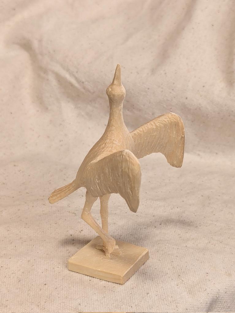 ツルの木彫りです！
#木彫り教室生徒作品