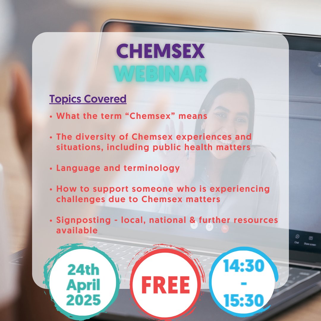 Tickets are still available for our next upcoming #Chemsex FREE Webinar for Professionals!

letstalkaboutit.nhs.uk/professionals/…

#FreeWebinar #Webinar #SexualHealth #LTAI #LetsTalkAboutIt #HIOW #HampshireandIsleofWight #ProfessionalWebinar