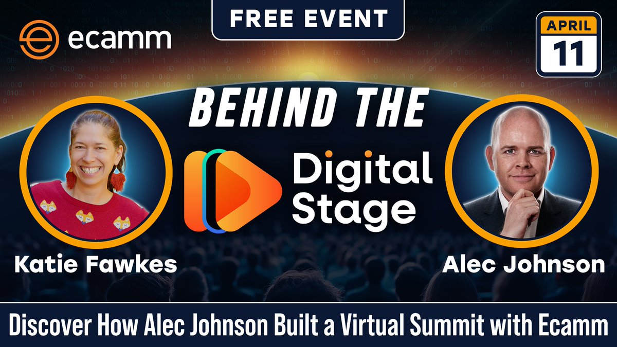I’m joining Katie from <a href="/ecammtweets/">Ecamm Live #EcammFam</a> on Friday for a behind-the-scenes look at how I ran the Digital Stage Summit using Ecamm+Zoom.

If you’re planning a webinar or virtual event, this is for you!

🎟️REGISTER NOW!  ecamm.tv/behindstage

#ecammfam #liveproduction
#virtualevents