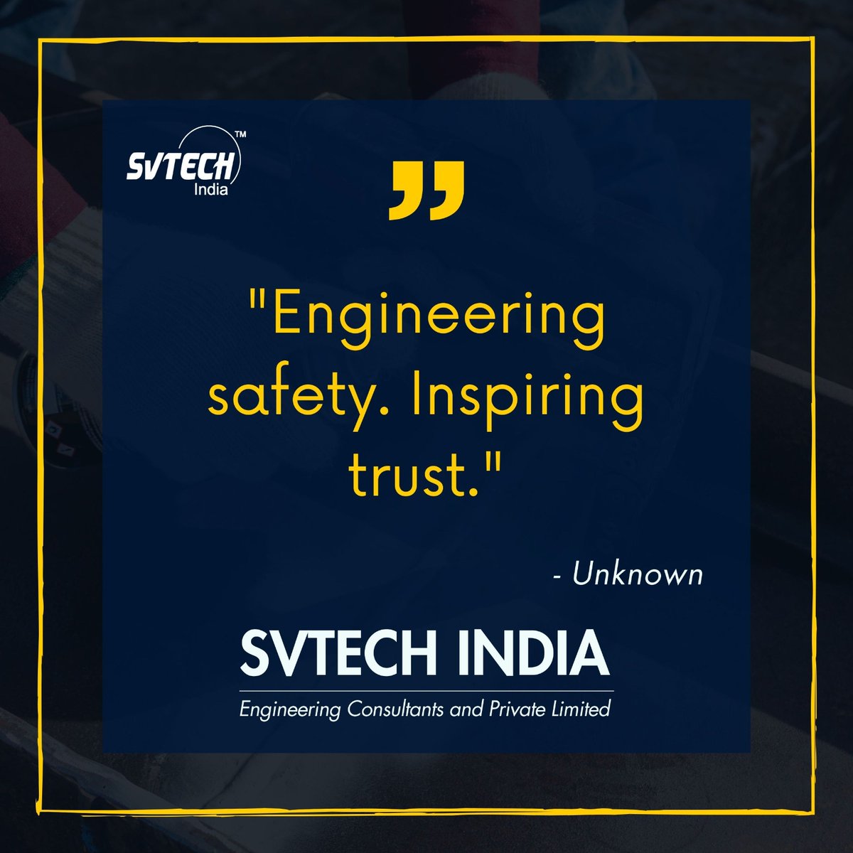 SVTech_India's tweet image. &quot;Engineering safety. Inspiring trust.&quot;

Phone: +91 9822522259 / +91 9096135909
Email: sales@svtechengineering.com
Website: svtechengineering.com

#SVTech #pune #mumbai #maharashtra #marathi #india #ig #delhi #construction #architecture #design #building #welding #welder