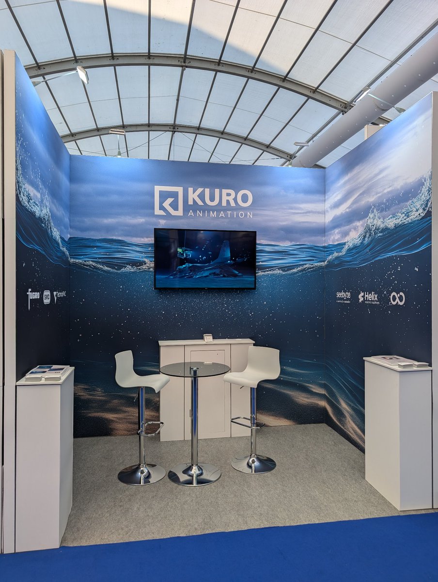 KuroAnimation's tweet photo. It's Ocean Business week and the show is up and running. If you're visiting and would like to discuss your animation requirements we'd love to chat to you on stand F3.
#oceanbusiness #oceanbusiness2025 #ob #ob25 #subsea #animation #exhibition https://t.co/VSztGyAmdX
